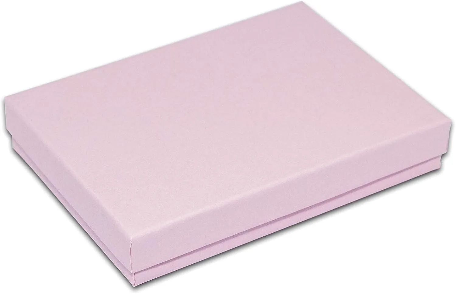 10 Pack Cotton Filled Matte Pink Color Paper Cardboard Jewelry Necklace Bracelet Bangle Watches Presentation, Retail Display, Packaging Boxes. Size- 5.25" X 3.75" X 1" by R J Displays