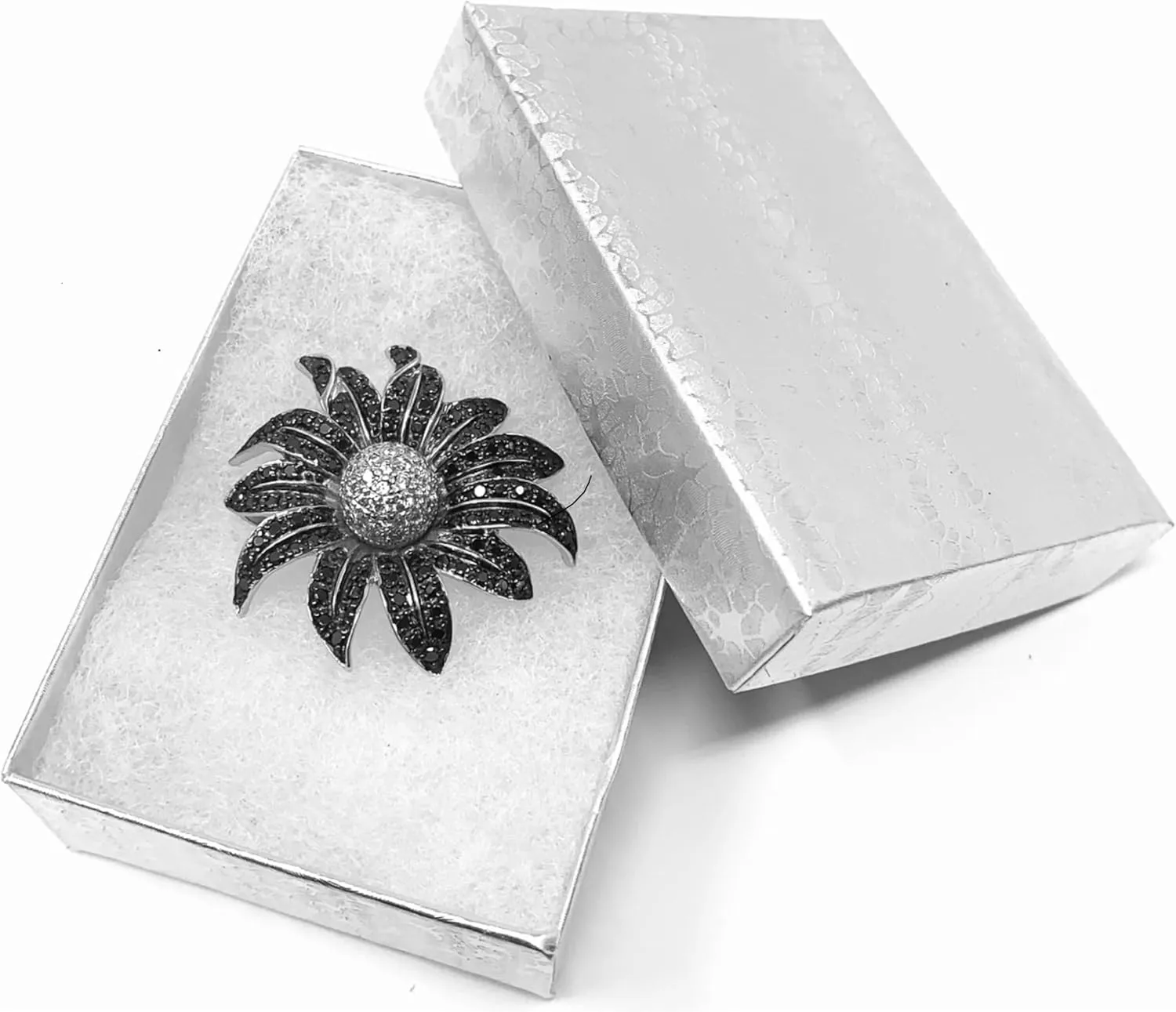 10 Pack Silver Foil Cotton Filled Color Paper Cardboard Jewelry Necklace Bracelet Bangle Watches Presentation, Retail Display, Packaging Boxes. Size- 5.25" X 3.75" X 1" by R J Displays