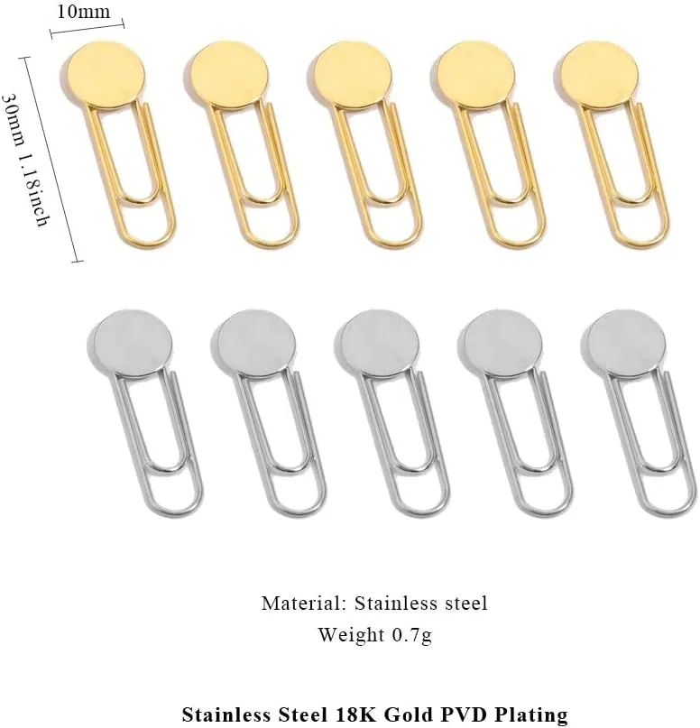 10pcs/lot Fit Stainless Steel Cabochon Brooch Clothes Pin Lapel Dress Jewelry Brooches (Color : D, Size : 10pcs)