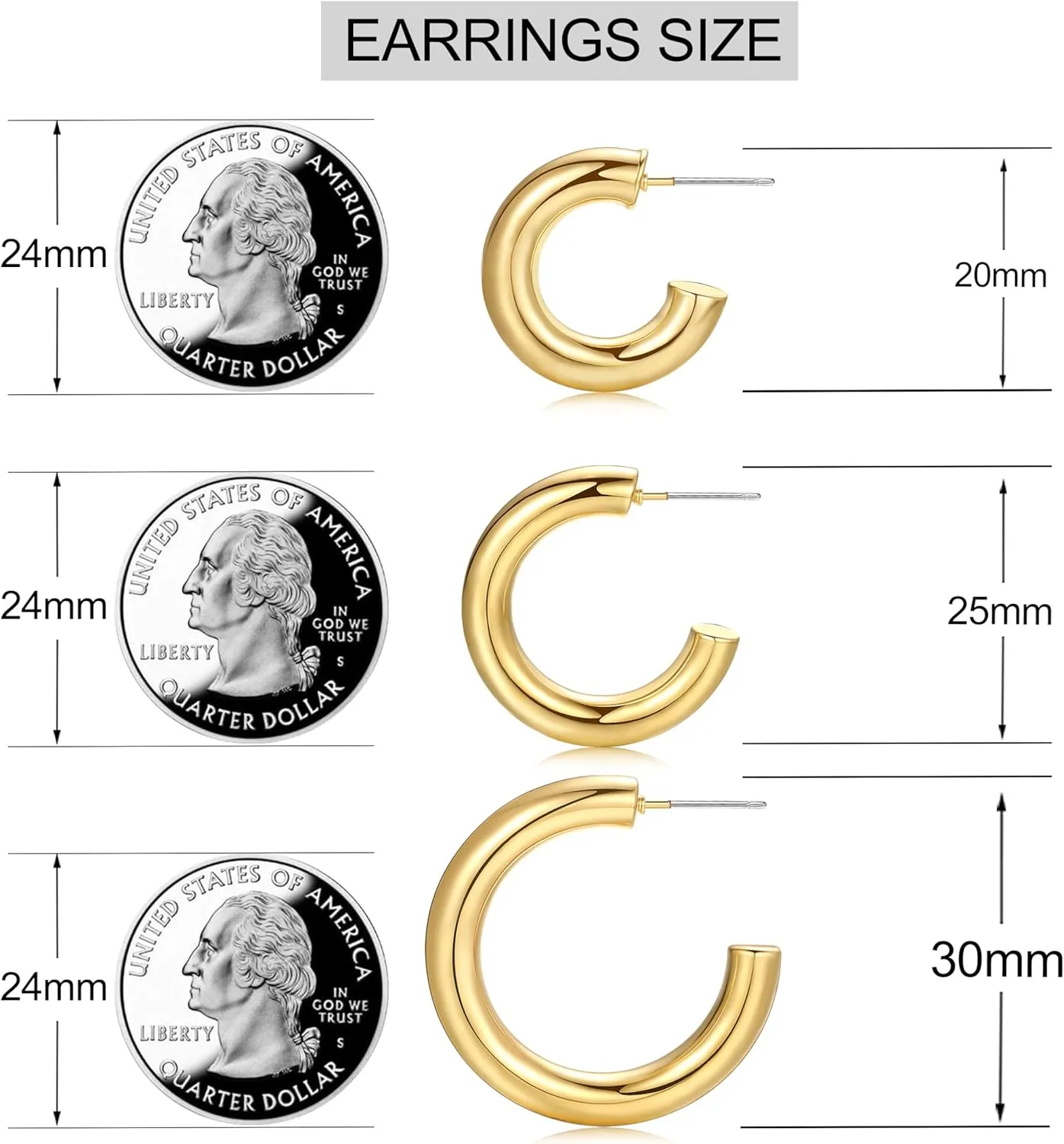 14K Small Gold Plated Hoop Studs Earrings for Women, Fashion Hypoallergenic Dainty Minimalist CZ Ball Chain Earrings for Birthday Party Christmas Jewelry Gift.