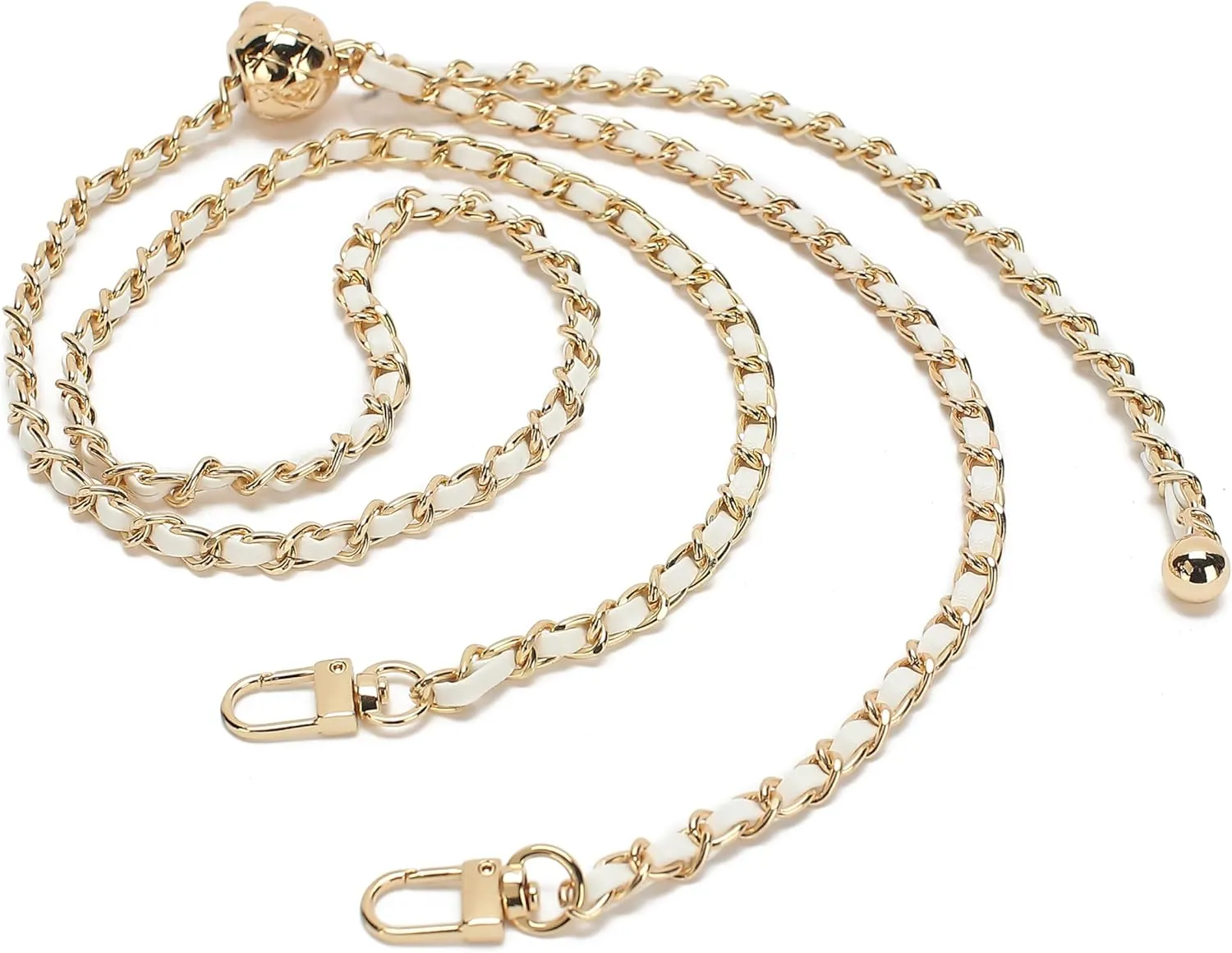 53" DIY Iron Chain Strap for DIY Purse Handbag Shoulder Crossbody Bag Accessories Replacement Straps, with Metal Buckles