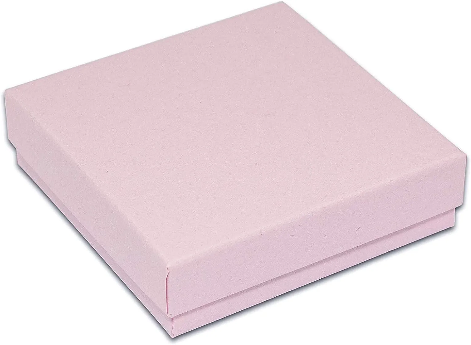 6 Pack Cotton Filled Pink Color Cardboard Jewelry Necklace Earring Bangle Anklet Pendant Bracelets Watch Gift and Retail Boxes Size 3 1/2" x 3 1/2" x 1" Inch - by R J Displays (Pink)