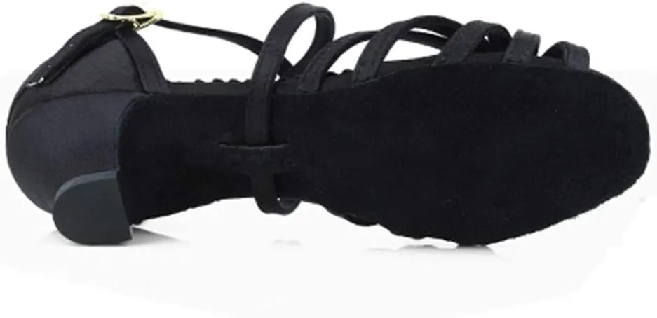 AOQUNFS Girls Latin Dance Shoes Low Heels Tango Salsa Ballroom Practice Performance Dancing Shoes