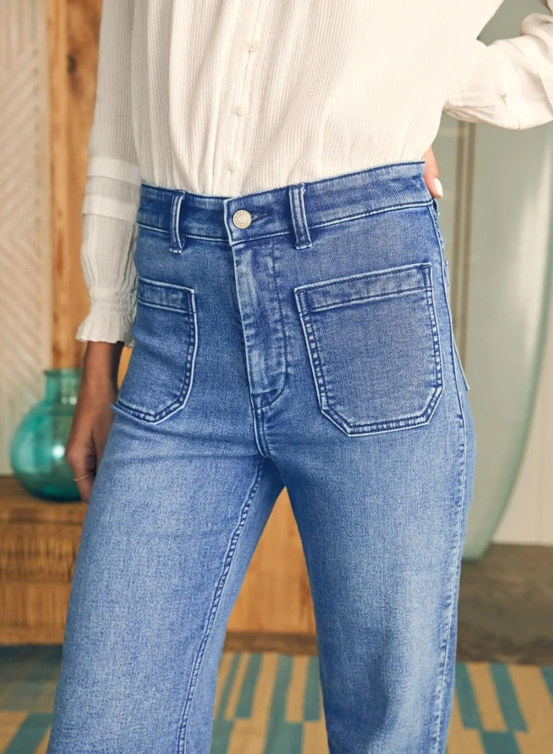Astylish Women's Wide Leg Jeans High Waisted Stretchy Straight Leg Jeans Loose Trendy Denim Pants with Pocket
