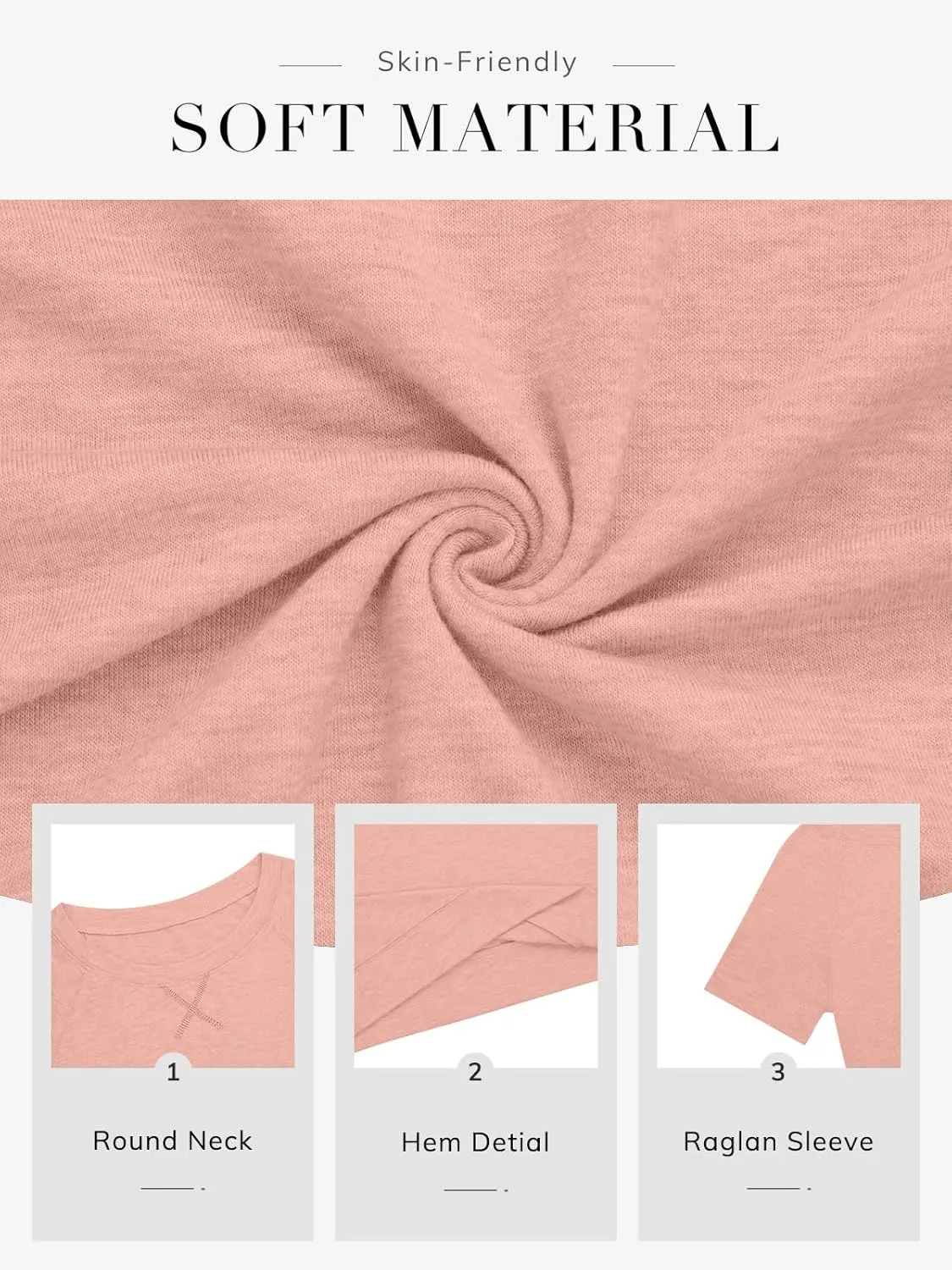 ATHMILE Womens T Shirts Short Sleeve Crewneck Tees Trendy Lightweight Soft Casual Summer Tops 2025