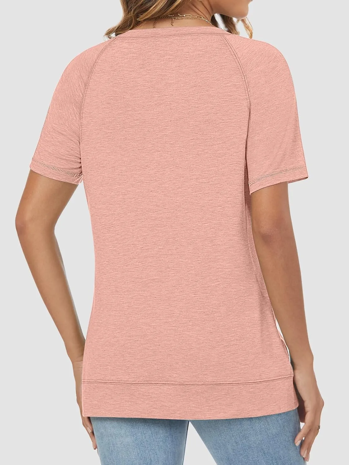 ATHMILE Womens T Shirts Short Sleeve Crewneck Tees Trendy Lightweight Soft Casual Summer Tops 2025