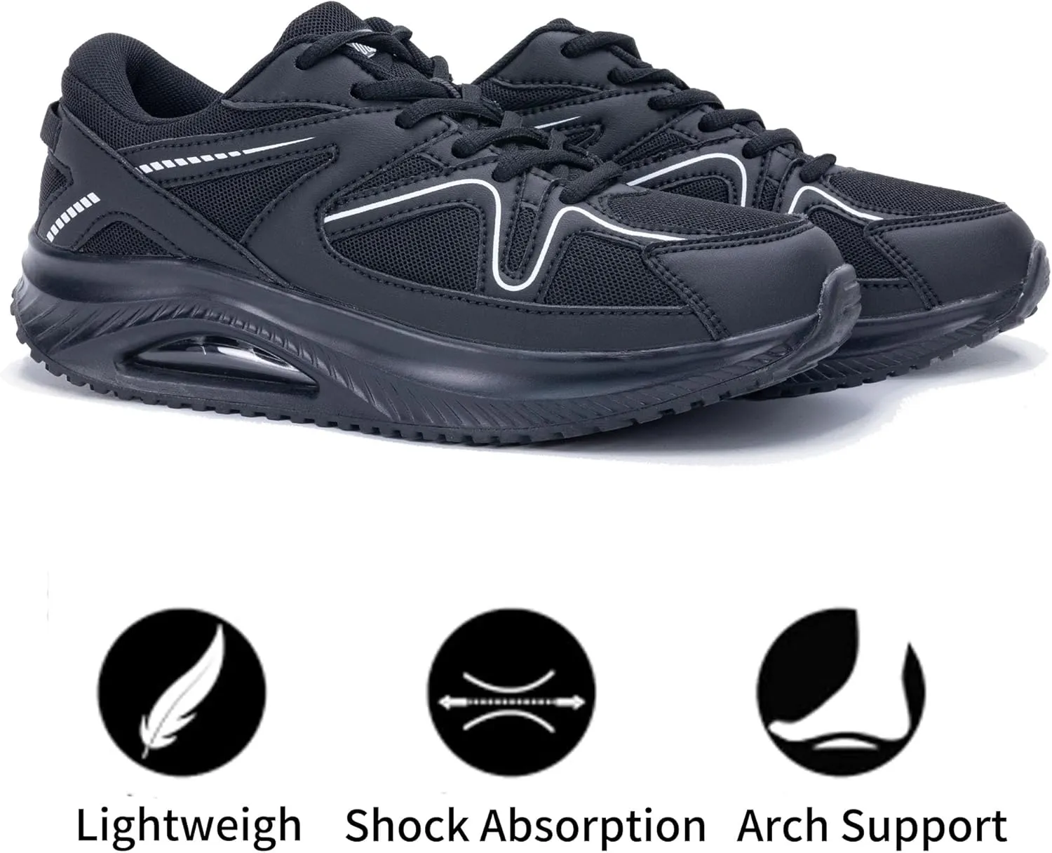 Autper Womens Walking Shoes Arch Support Orthotic Fashion Sneakers Air Tennis Shoes for Plantar Fasciitis Pain Relief US 6-11