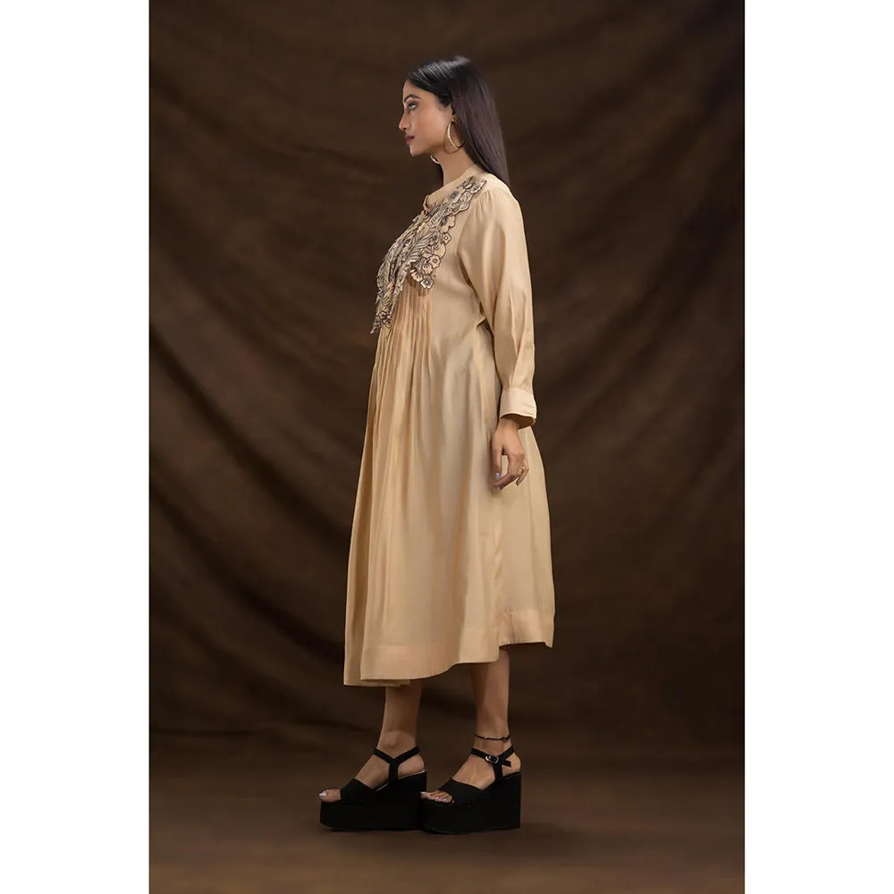 Autumnlane Beige Niharika Caramel Designer Dress