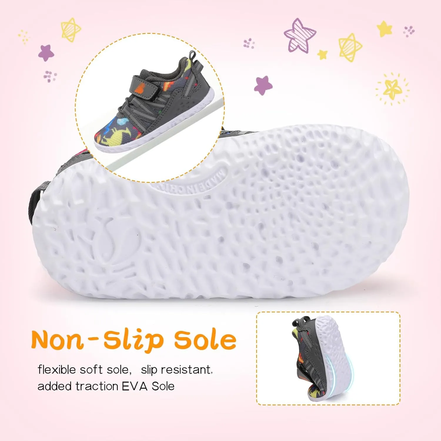 BARERUN Baby Sneakers Toddler Shoes Soft Anti-Slip Sole Newborn First Walkers Infant Toddler Breathable Athletic Running Shoes
