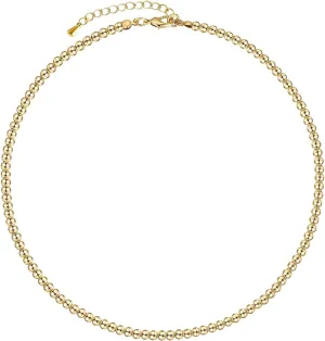 Bead Necklace for Women,Beaded Ball Necklaces 4mm