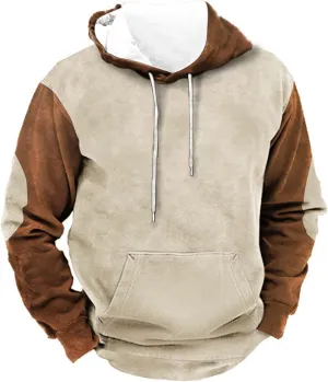 Big And Tall Men's Blue Cotton/Polyester Classic Hooded Sweatshirt