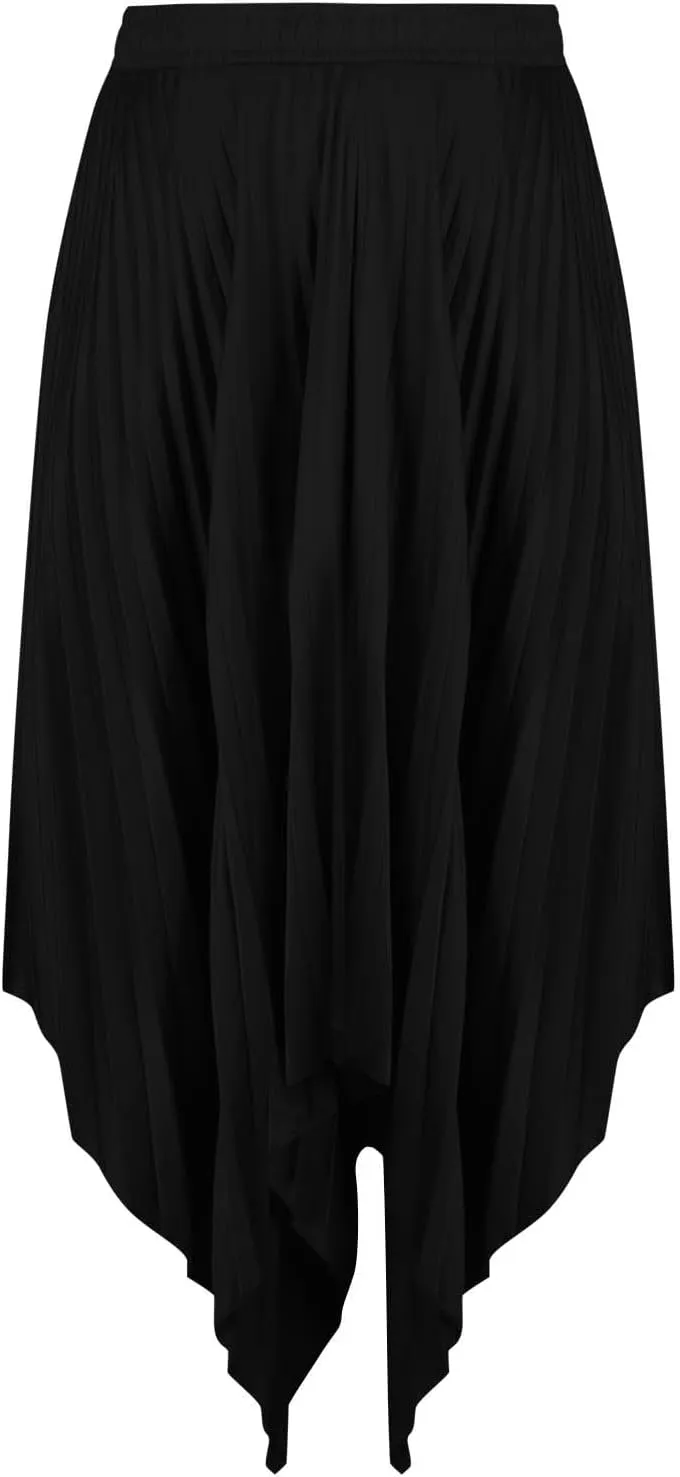 Boho Skirts for Women Casual Soft High Waisted Asymmetrical Maxi Skirt Womens Summer Long Pleated Skirt Midi Length