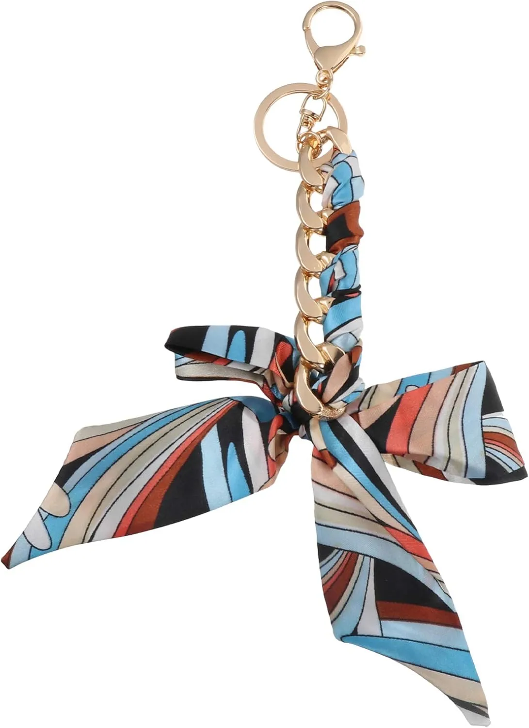 Bowknot Silk Ribbon Bag Pendant Keychain Fashion Handbag Handle Decor for Purse Tote Bag Handbag