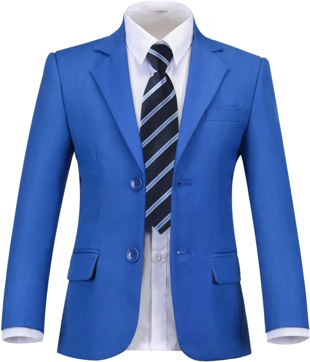 Boys' Blazer Suit Jacket Formal Sport Coats with Bowtie Solid Color Tuxedo Blazers for Boy Dinner Party