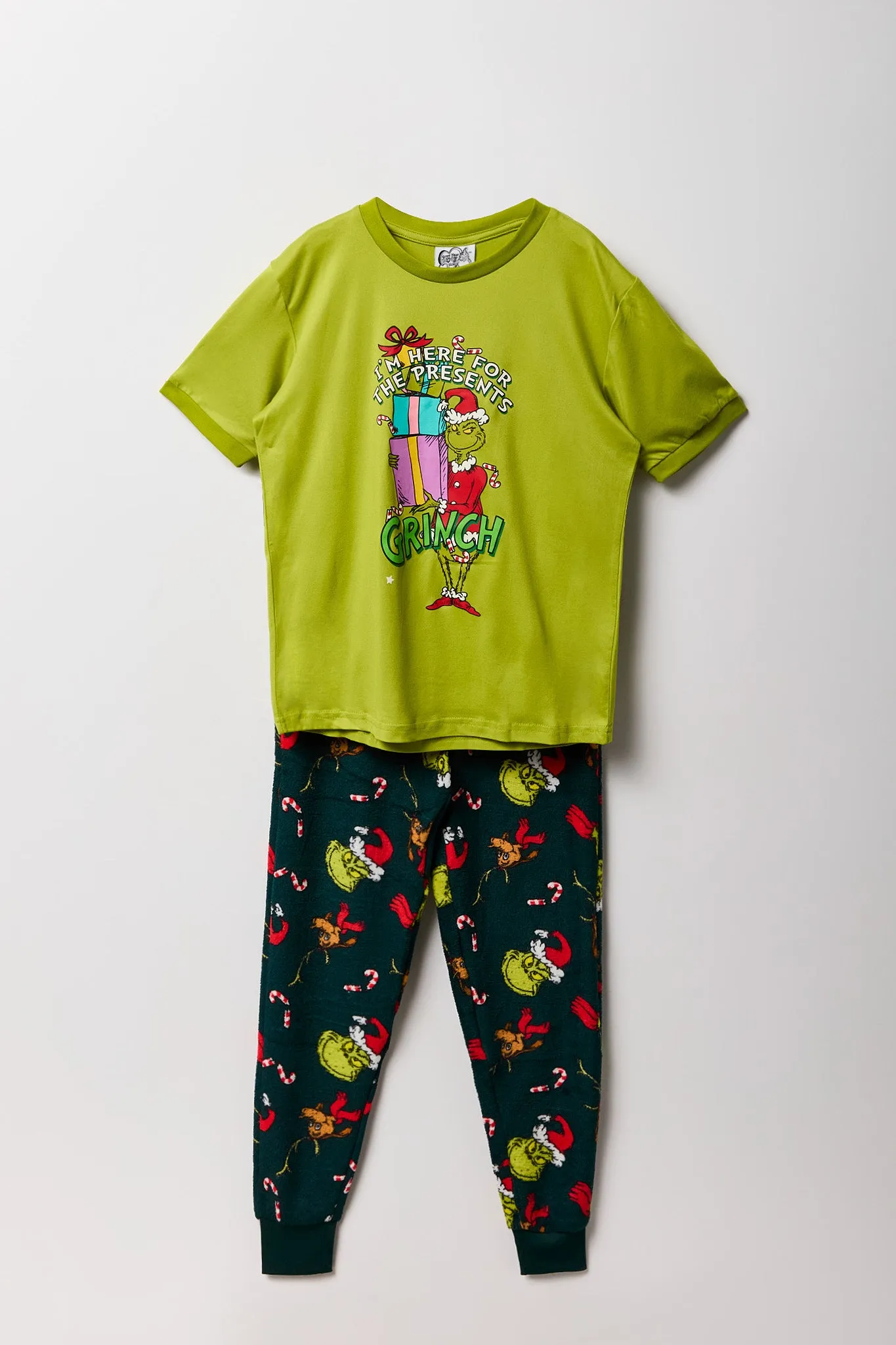 Boys The Grinch T-Shirt & Jogger 2 Piece Pajama Set