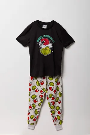 Boys The Grinch T-Shirt & Jogger 2 Piece Pajama Set