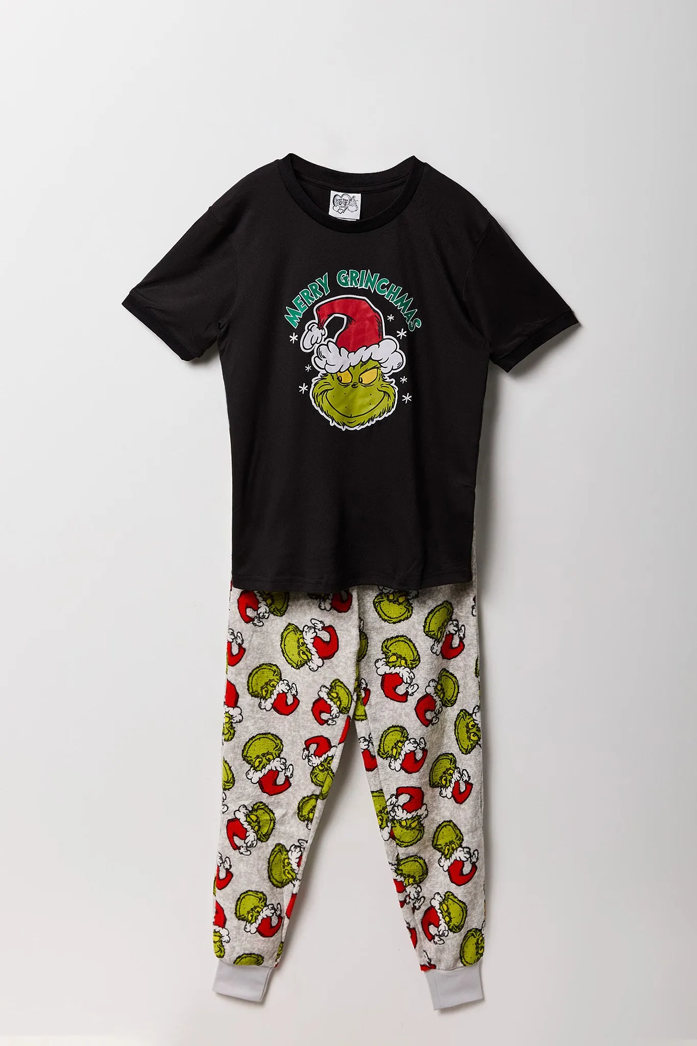 Boys The Grinch T-Shirt & Jogger 2 Piece Pajama Set
