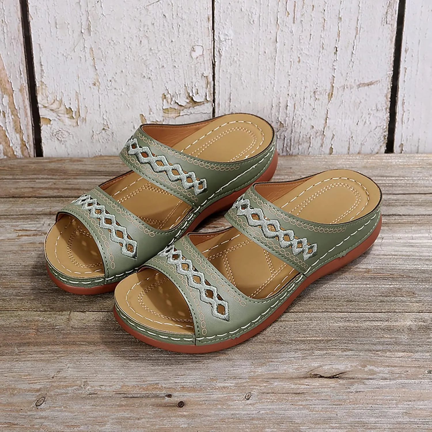 Cathalem Sandals for Women 2024 Wedge Sandals Comfortable Walking Sandals Platform Sandals Dressy Summer Slip on Sandals