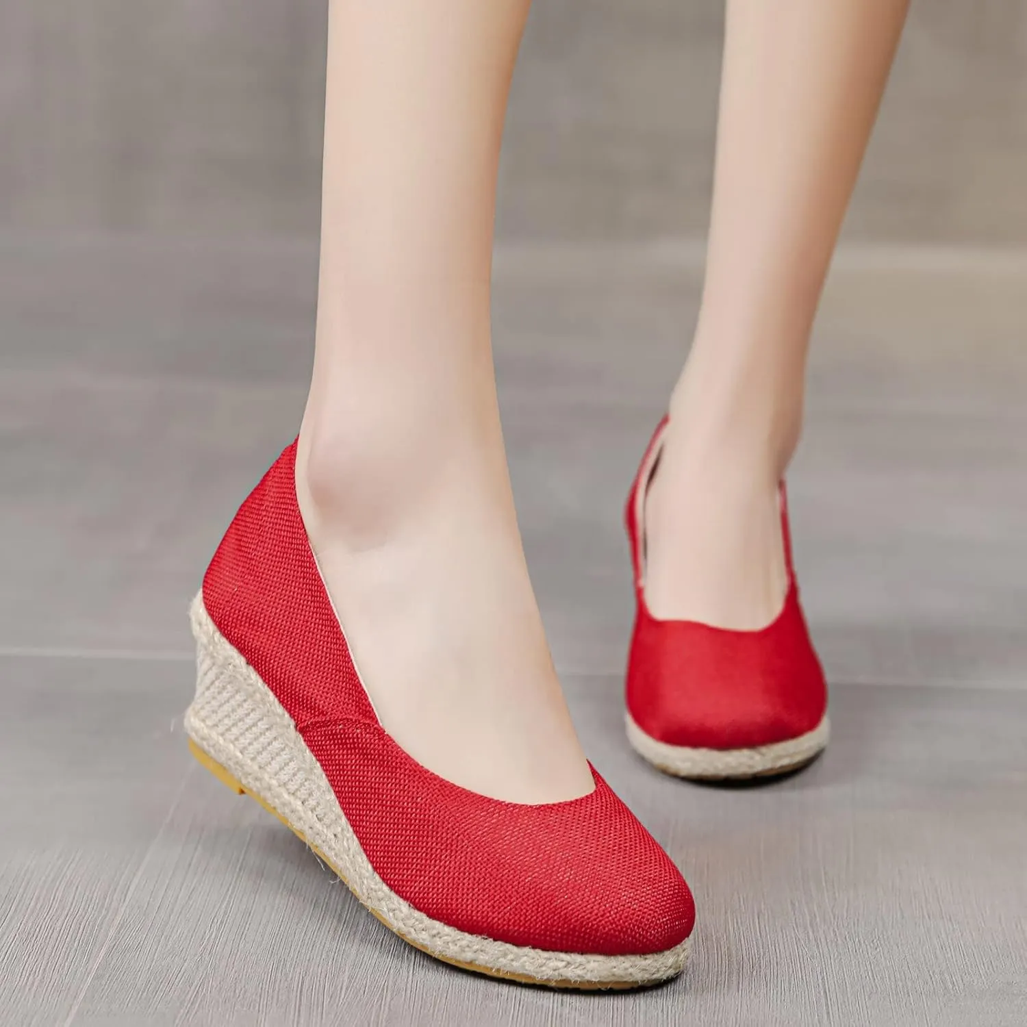 Cathalem Wedge Heels Sandals for Women, Ankle Strap Closed Toe Sandals Casual Buckle Strap Ladies Platform Summer Shoes