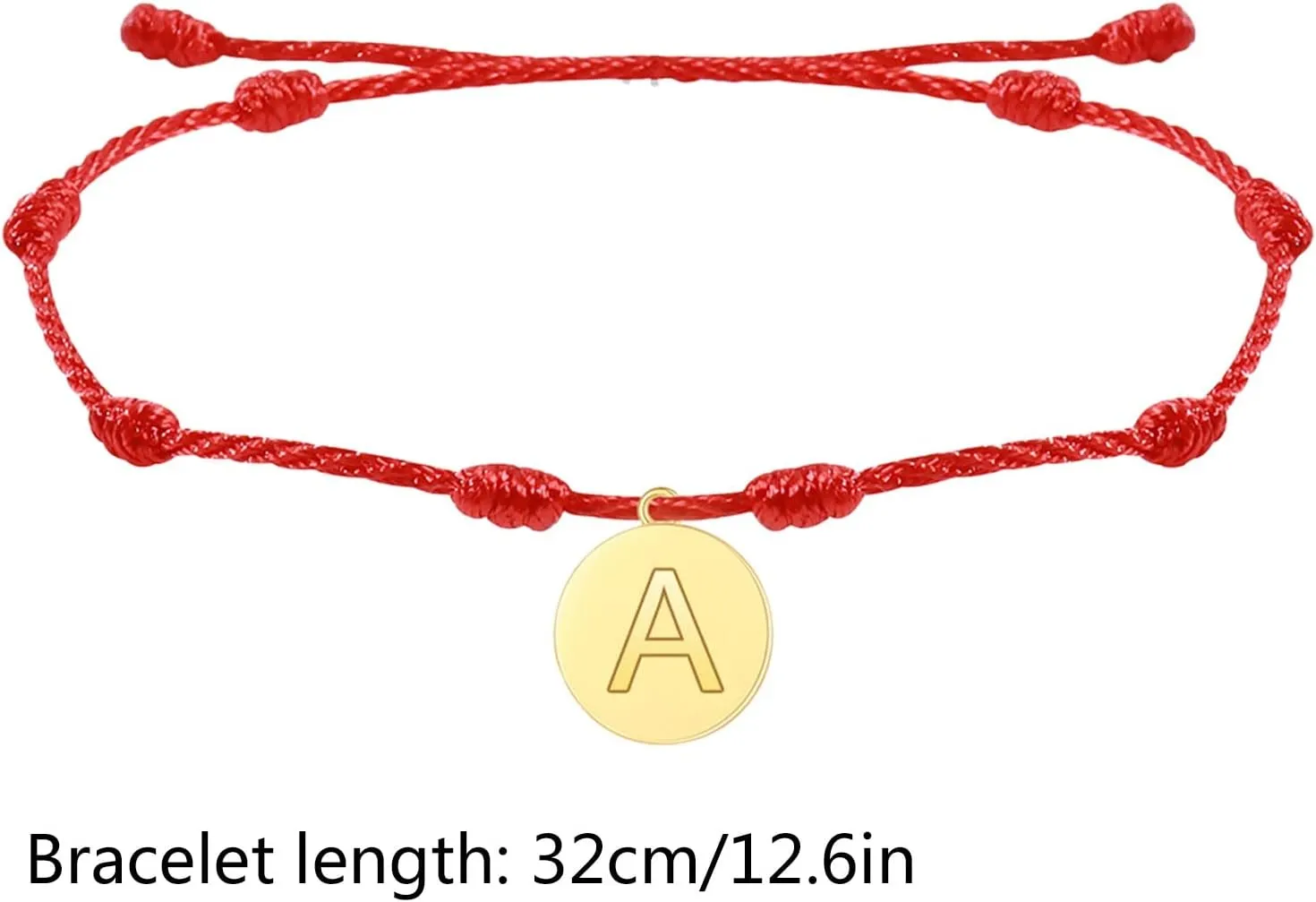 Chain Bracelets for Women Men Teen Girls Boys Personalized 26 Initial Bracelet Lucky Red Seven Knot Bracelet Gold Plated Letter Woven Bracelet Dainty Heart Charm Bracelet Jewelry- Charm (Q, One Size)