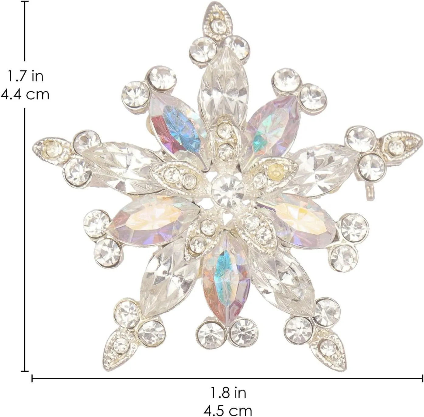 Christmas Snowflake Brooch Pin for Women Girls Rhinestone Crystal Snowflake Brooch Pins Glitter Fashion Christmas Brooches and Pins Christmas Jewelry Winter Holiday Gifts