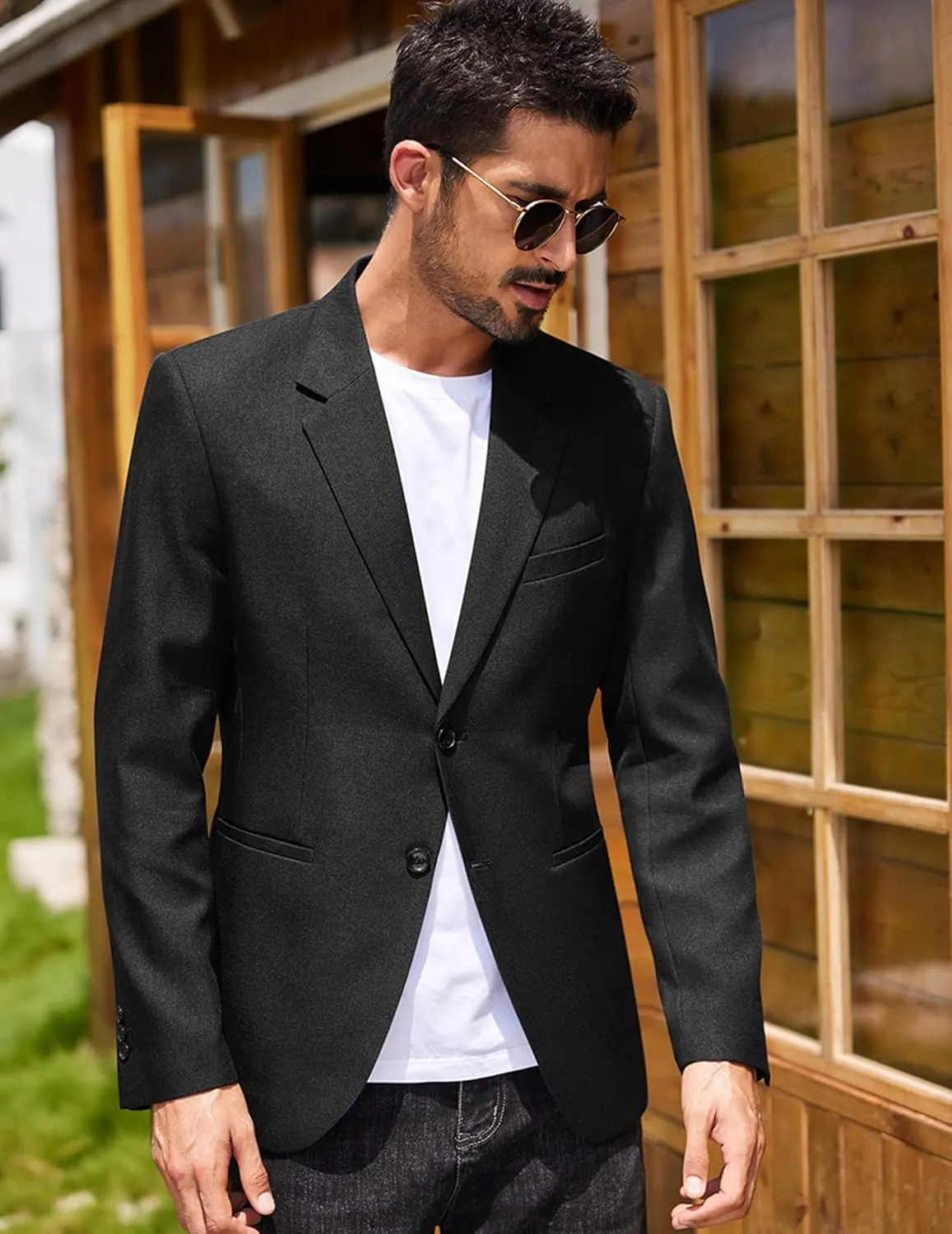 COOFANDY Men's Blazer Casual Slim Fit Sport Coats Two Button Lightweight Suit Jacket