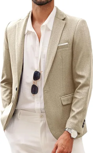 COOFANDY Men's Blazer Casual Sport Coats Slim Fit One Button Lightweight Suit Jacket