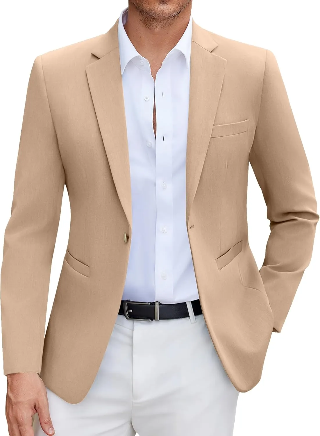 COOFANDY Mens Casual Blazer Slim Fit Suit Jacket Lightweight One Button Business Sport Coats