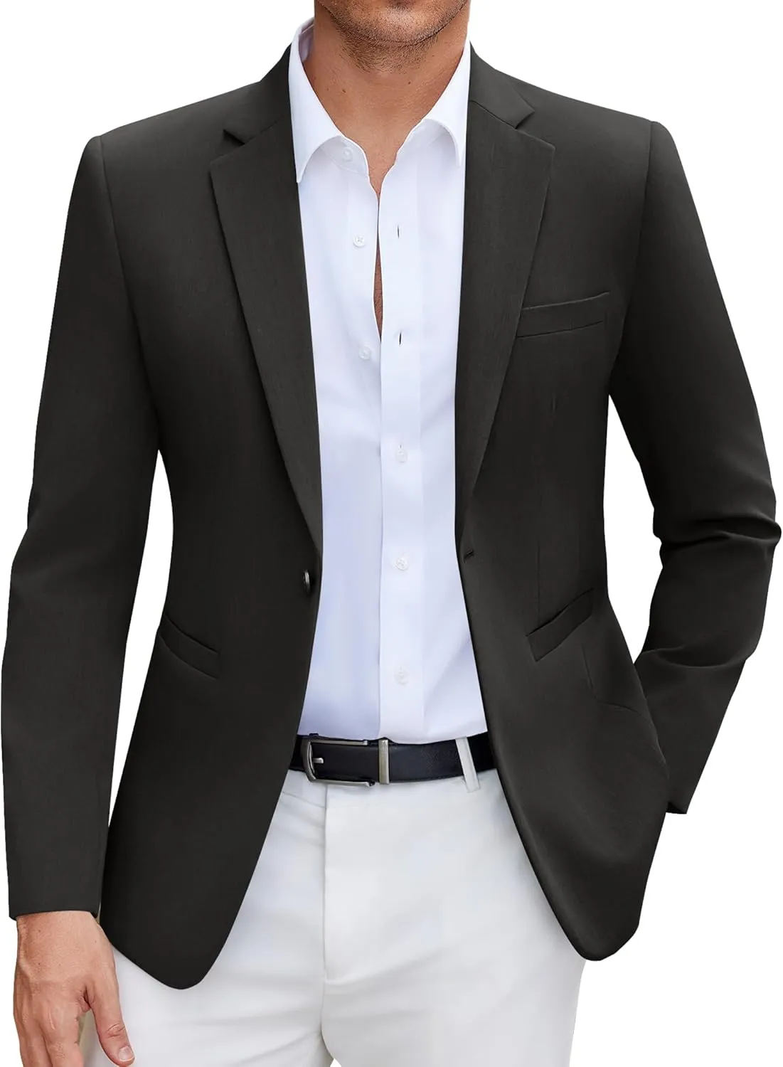 COOFANDY Mens Casual Blazer Slim Fit Suit Jacket Lightweight One Button Business Sport Coats