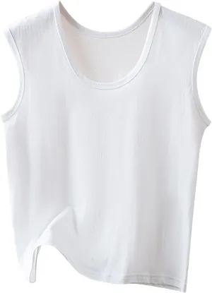Cotton Tank Top for Women 2025 Summer Casual Loose Crew Neck Sleeveless Shirt Soft Comfortable Sleep Tank Tops