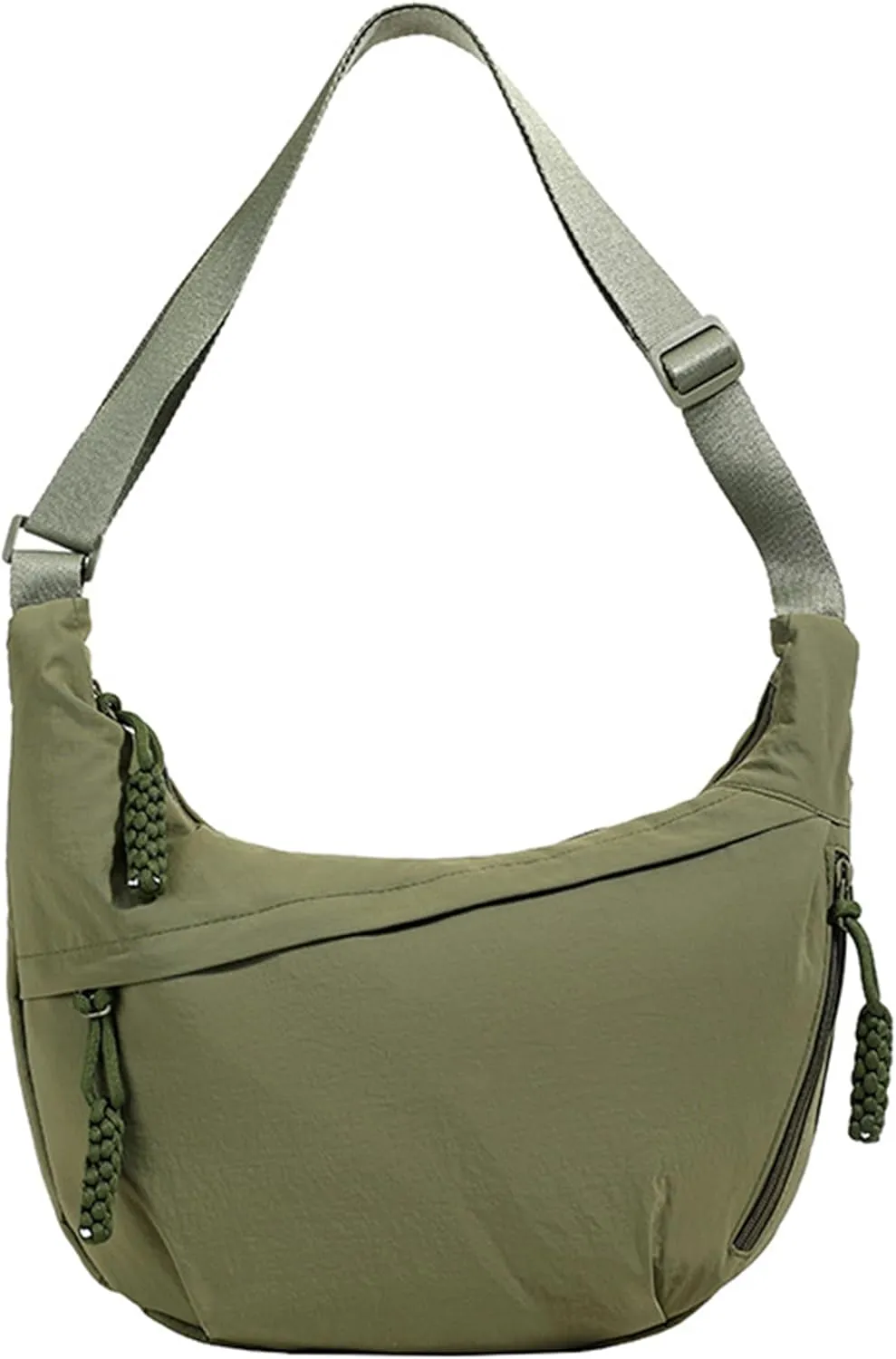 Crescent Shoulder Bag Nylon Crossbody Bag for Women Nylon Hobo Bags Slouchy Sling Purse Dumpling Bags