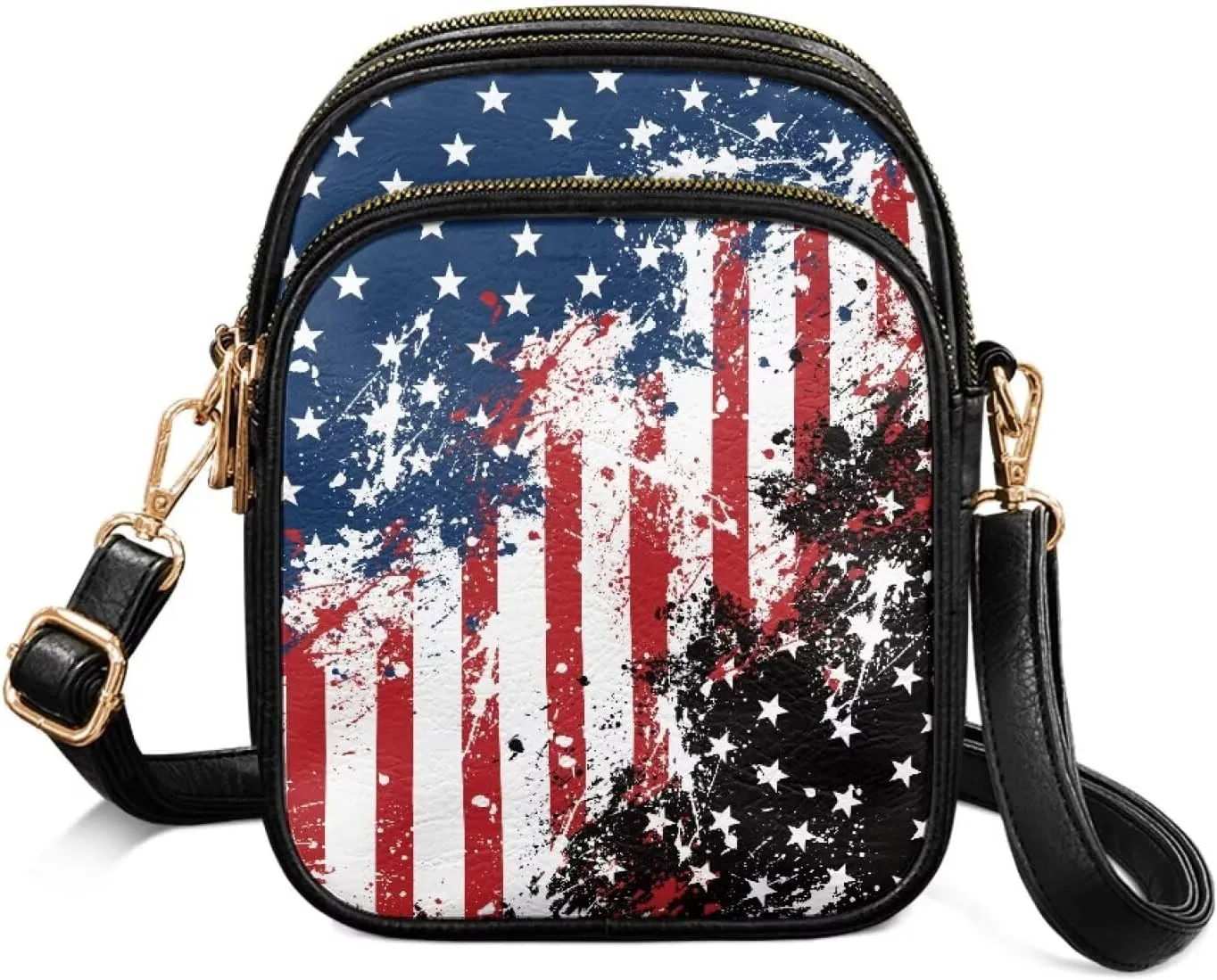 Crossbody Purses for Womens Multi Pocket Shoulder Purses Waterproof Crossbody Bag PU Leather Shoulder Satchel Bag
