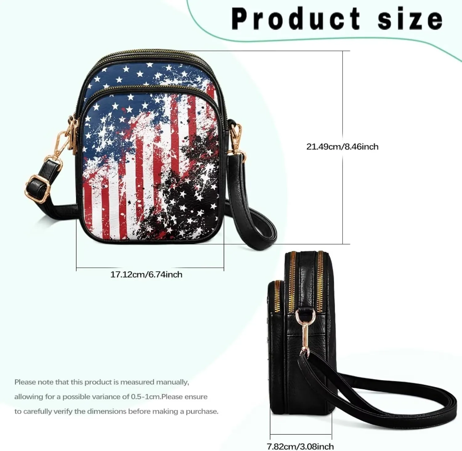 Crossbody Purses for Womens Multi Pocket Shoulder Purses Waterproof Crossbody Bag PU Leather Shoulder Satchel Bag