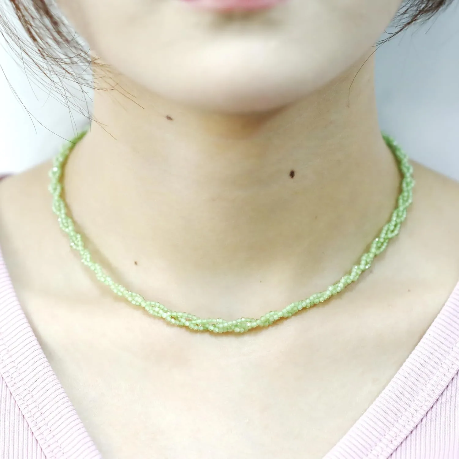 Dainty Gesmstone Layered Necklace for Women Natural Stone Choker Necklace, Lovely Gift for Mother and Girlfriend