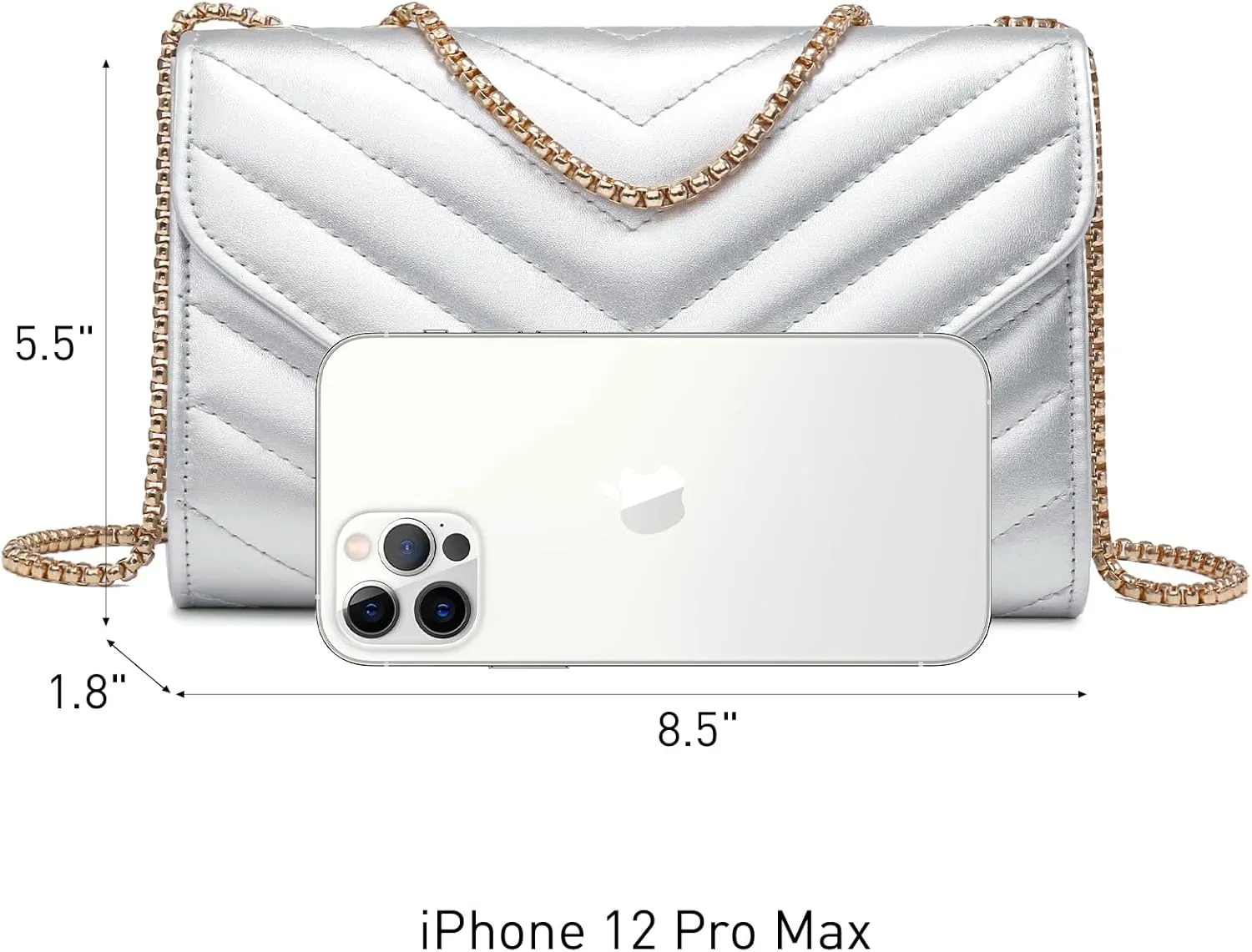 Dasein Women Small Quilted Crossbody Bags Stylish Designer Evening Bag Clutch Purses and Handbags with Chain Shoulder Strap