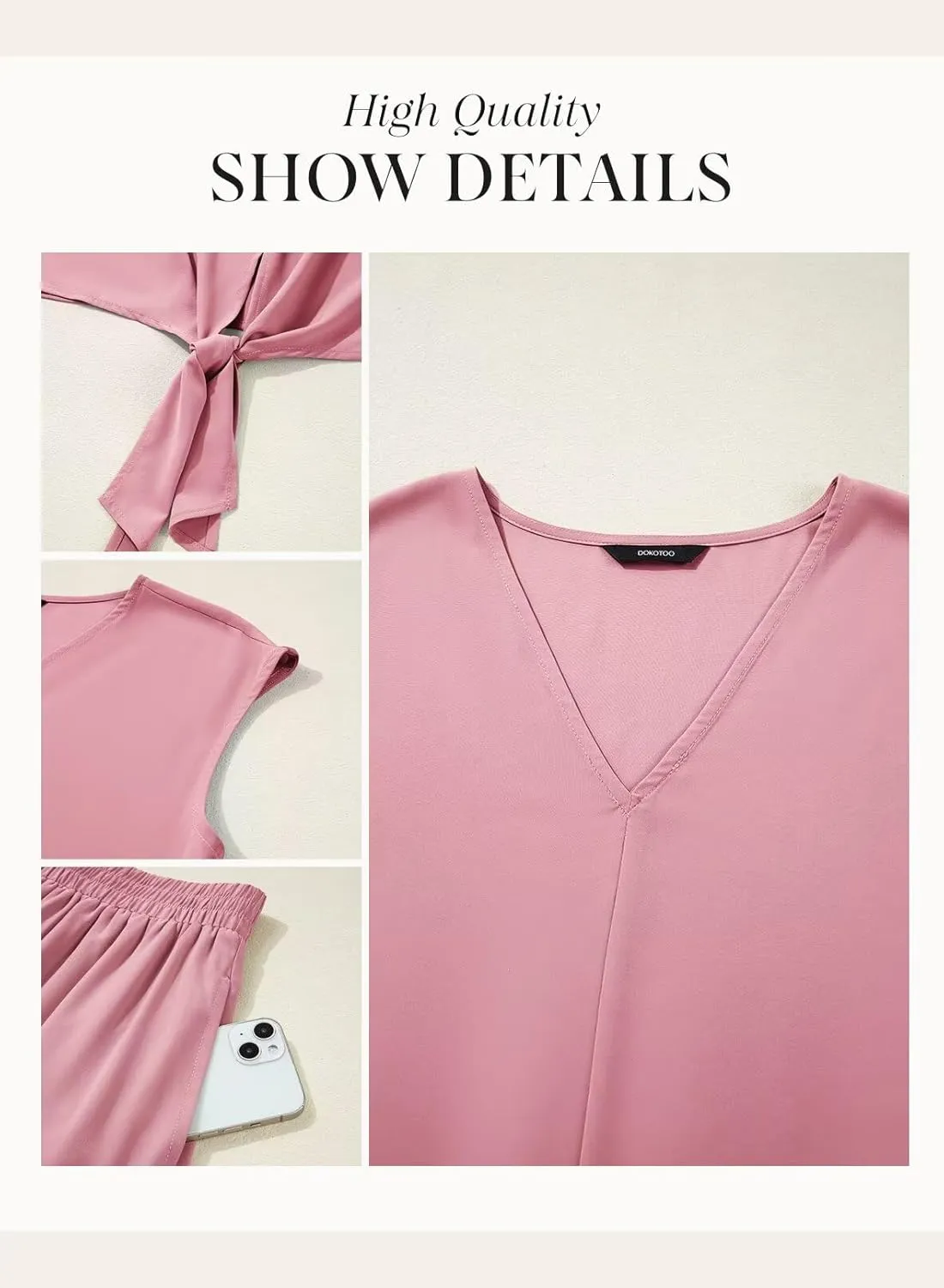 Dokotoo Women's Spring Summer 2 Piece Outfits 2025 Cap Sleeve V Neck Belted Crop Tops High Waist Maxi Skirt Set