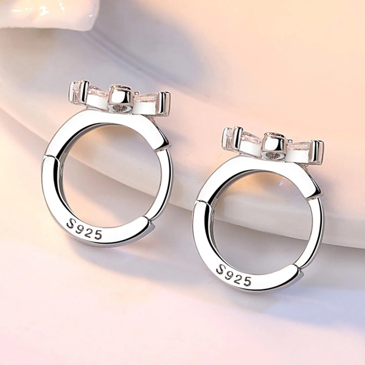Earring Hoop Stud Drop & Dangle, Sweet Women Blossom Shape Cubic Zirconia Inlaid Huggie Earrings Party Jewelry for Women Teen Girls Birthday Christmas Friends Gift