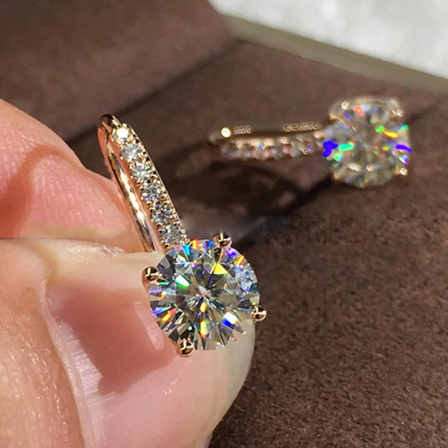 Earring Hoop Stud Drop & Dangle, Women Cubic Zirconia Inlaid Round Dangle Hook Earrings Christmas Jewelry Gift for Women Teen Girls Birthday Christmas Friends Gift