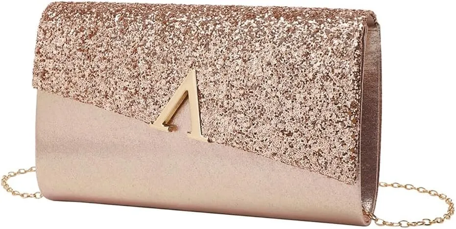 Elegant Evening Bag for Women Letter V Decorated Clutch Purse Casual Daily Life Handbag Formal Occasion Shoulder Bag