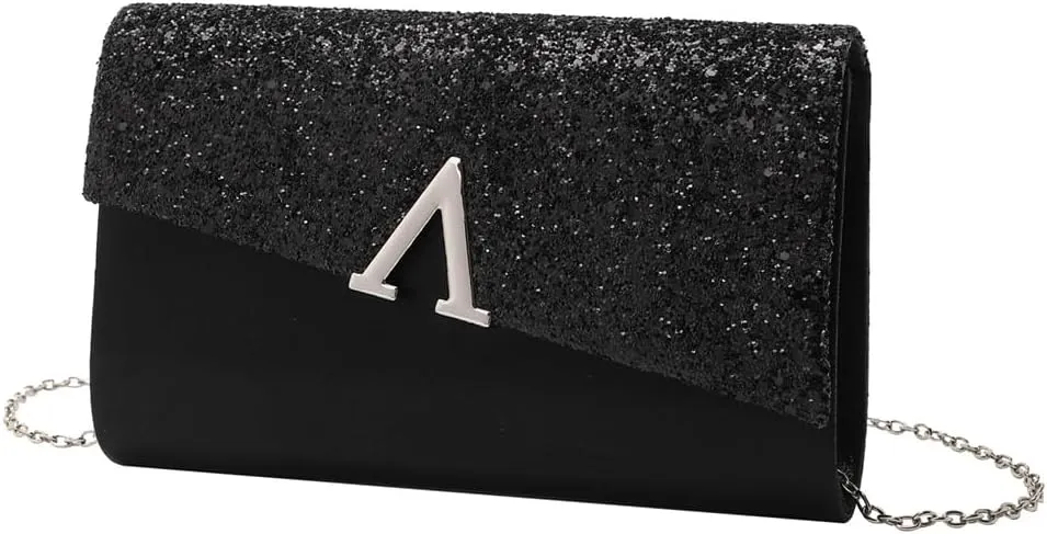 Elegant Evening Bag for Women Letter V Decorated Clutch Purse Casual Daily Life Handbag Formal Occasion Shoulder Bag