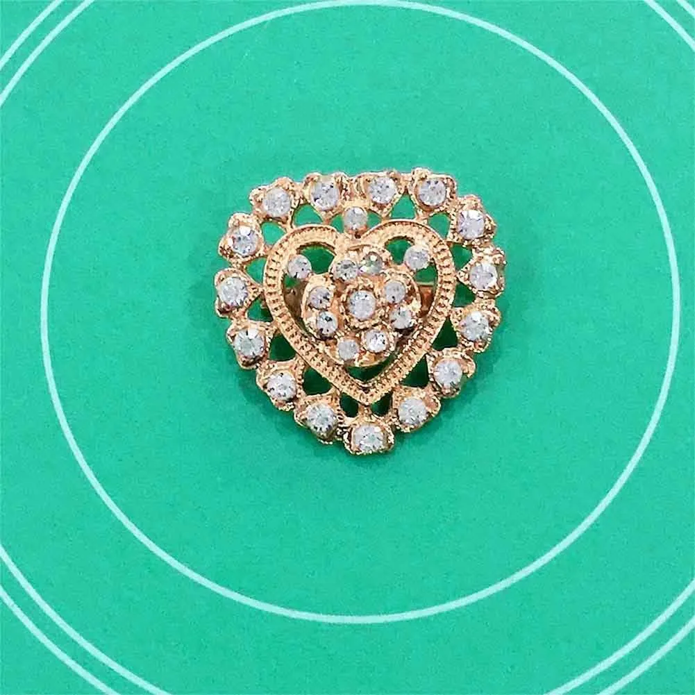 Fashion Lot 12pcs Rhinestone Crystal Flower Wedding Brooches Pins Set