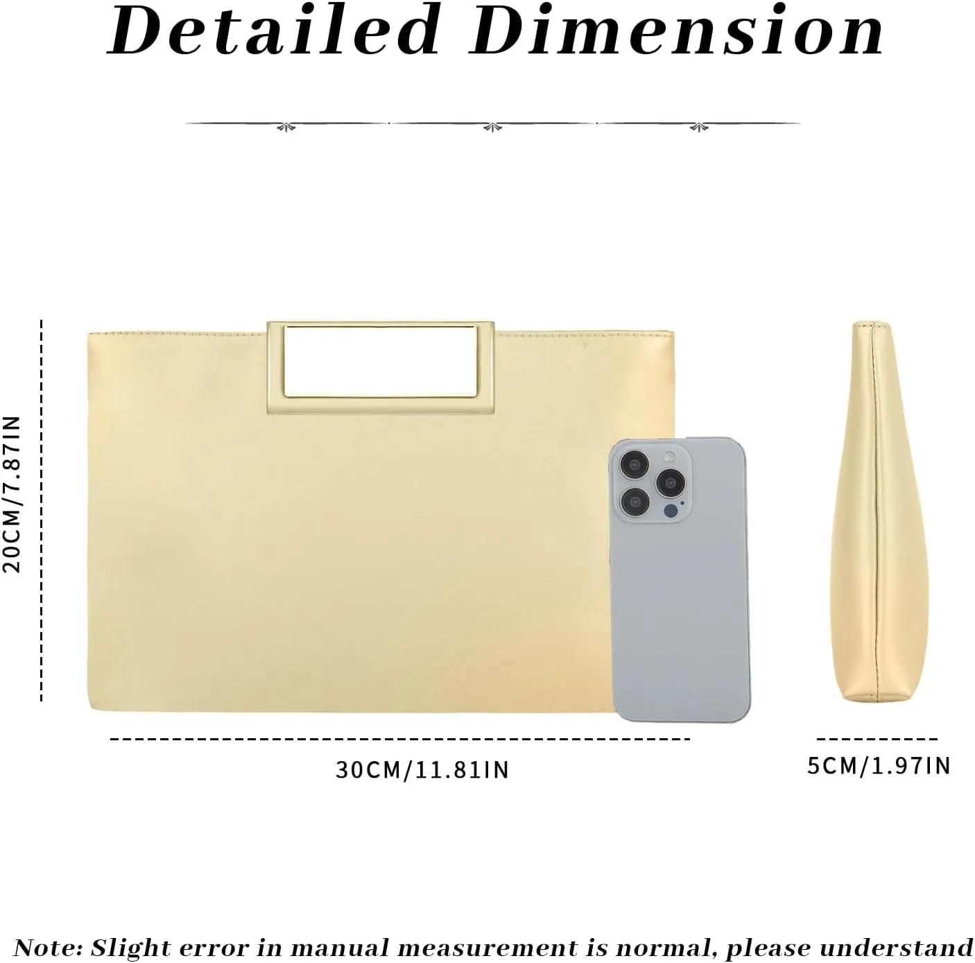 Fecialy Clutch Purses for Women Formal Fashion PU Leather Evening Bag Stylish Handbag with Chain for Wedding Prom Bridal
