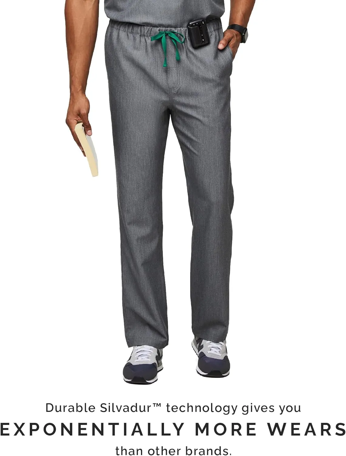 FIGS Pisco Basic Scrub Pants for Men ?? Structured Fit, Straight Leg, 4 Pockets, Anti-Wrinkle