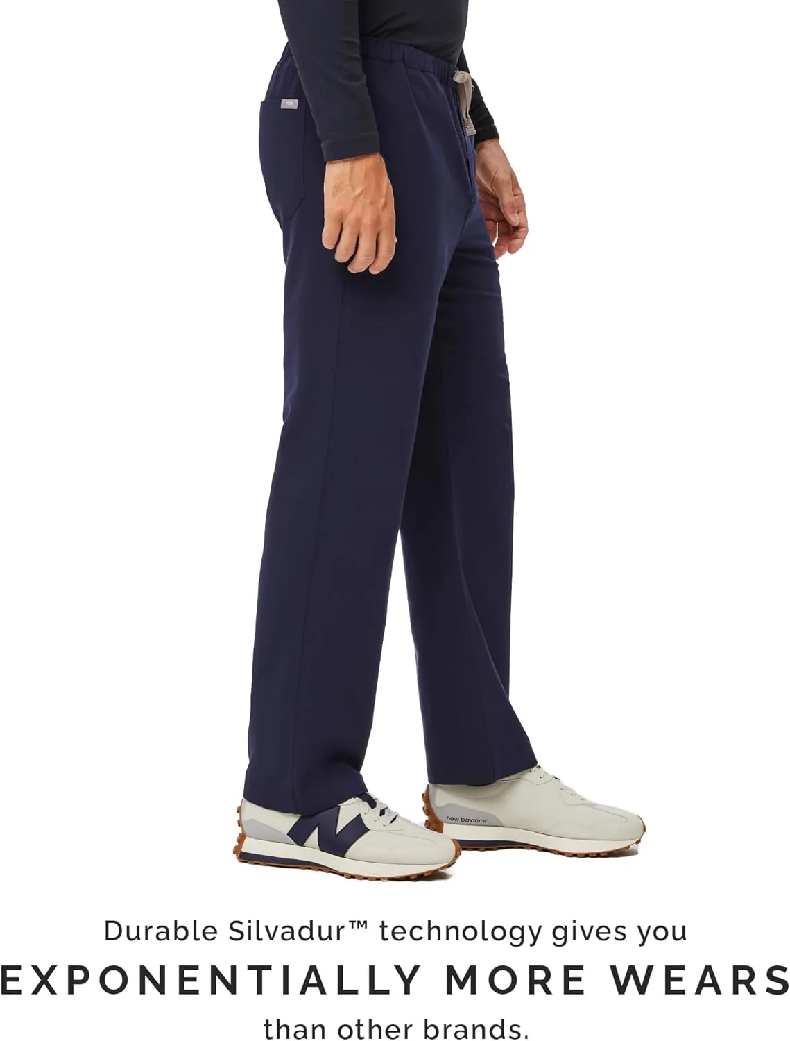 FIGS Pisco Basic Scrub Pants for Men ?? Structured Fit, Straight Leg, 4 Pockets, Anti-Wrinkle