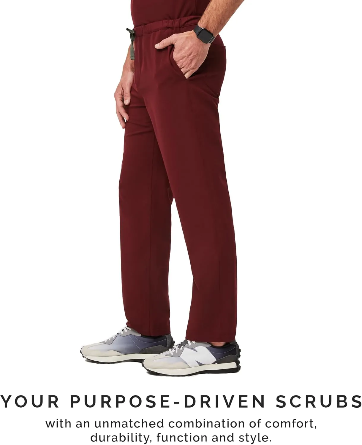 FIGS Pisco Basic Scrub Pants for Men ?? Structured Fit, Straight Leg, 4 Pockets, Anti-Wrinkle