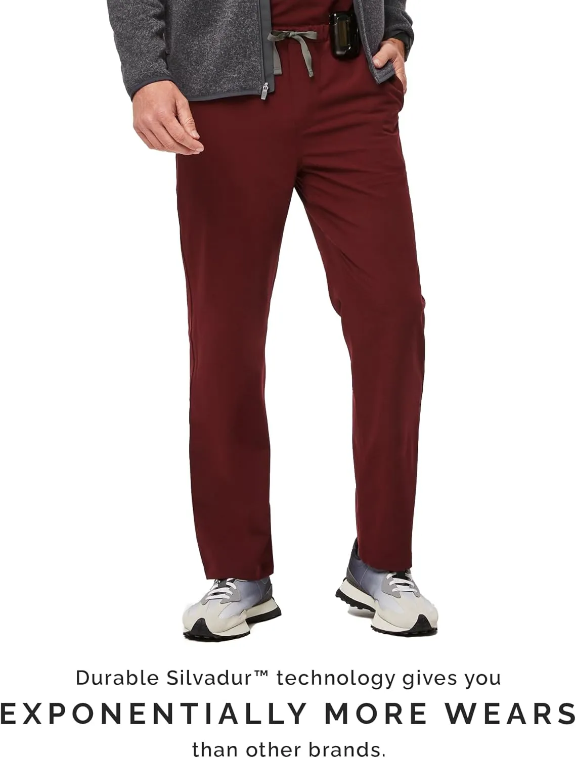 FIGS Pisco Basic Scrub Pants for Men ?? Structured Fit, Straight Leg, 4 Pockets, Anti-Wrinkle