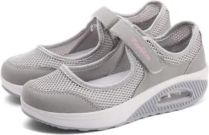FLIOZY Nurse Shoes Women's Walking Shoes Air Cushion Platform Sneaker Breathable Lightweight Casual Shoes