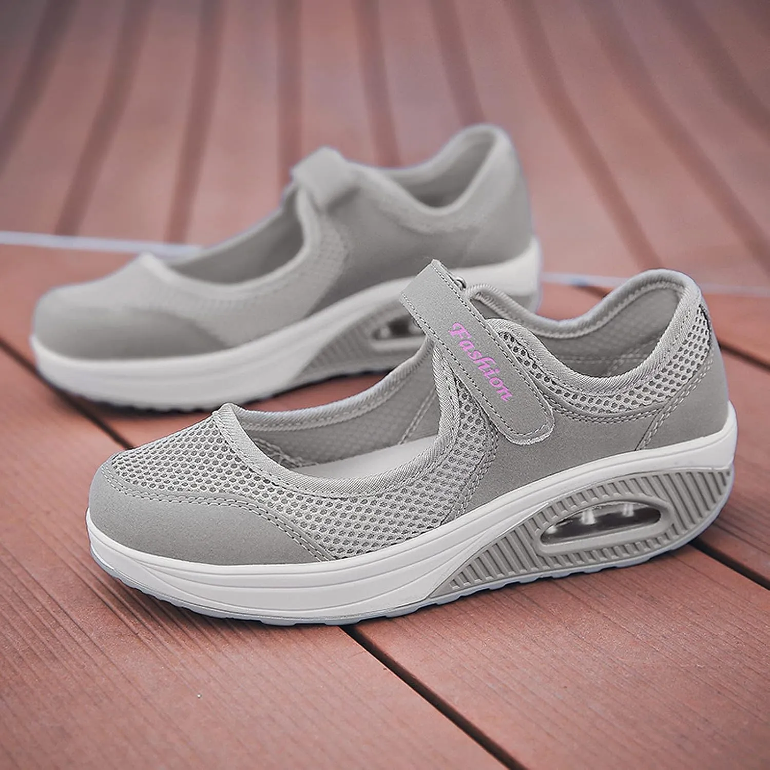 FLIOZY Nurse Shoes Women's Walking Shoes Air Cushion Platform Sneaker Breathable Lightweight Casual Shoes
