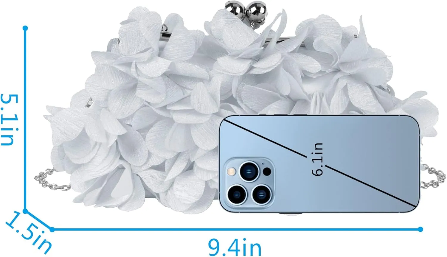 Floral Clutch Purses for Women Elegant Stain Evening Bag Top Handle Crossbody Handbag for Wedding Party Prom