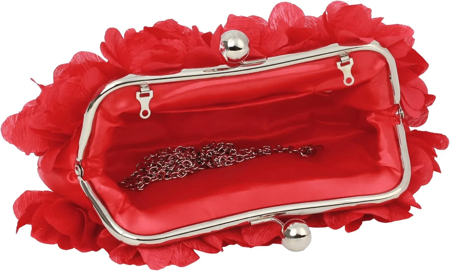 Floral Clutch Purses for Women Elegant Stain Evening Bag Top Handle Crossbody Handbag for Wedding Party Prom